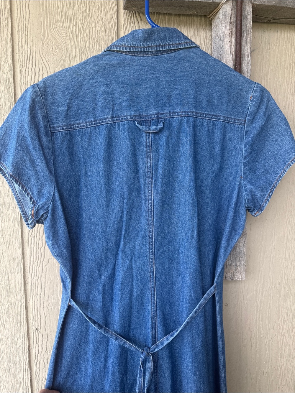 Vintage Joni Blair Denim Button-Front Maxi Dress - Blue - Picture 9 of 11